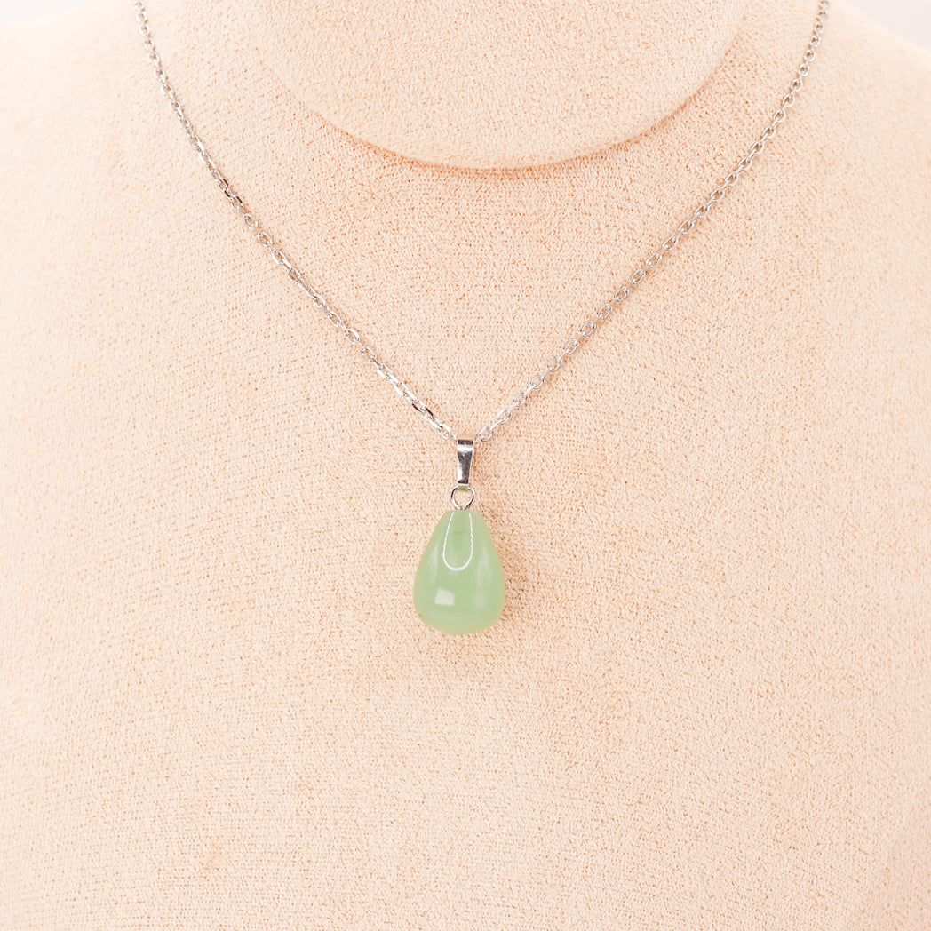 pendentif-goutte-aventurine-verte-face-2 - Shop star