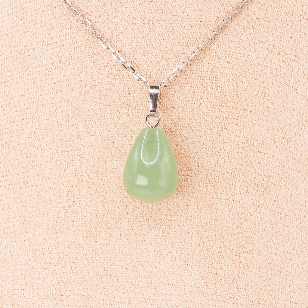 pendentif-goutte-aventurine-verte-face - Shop star