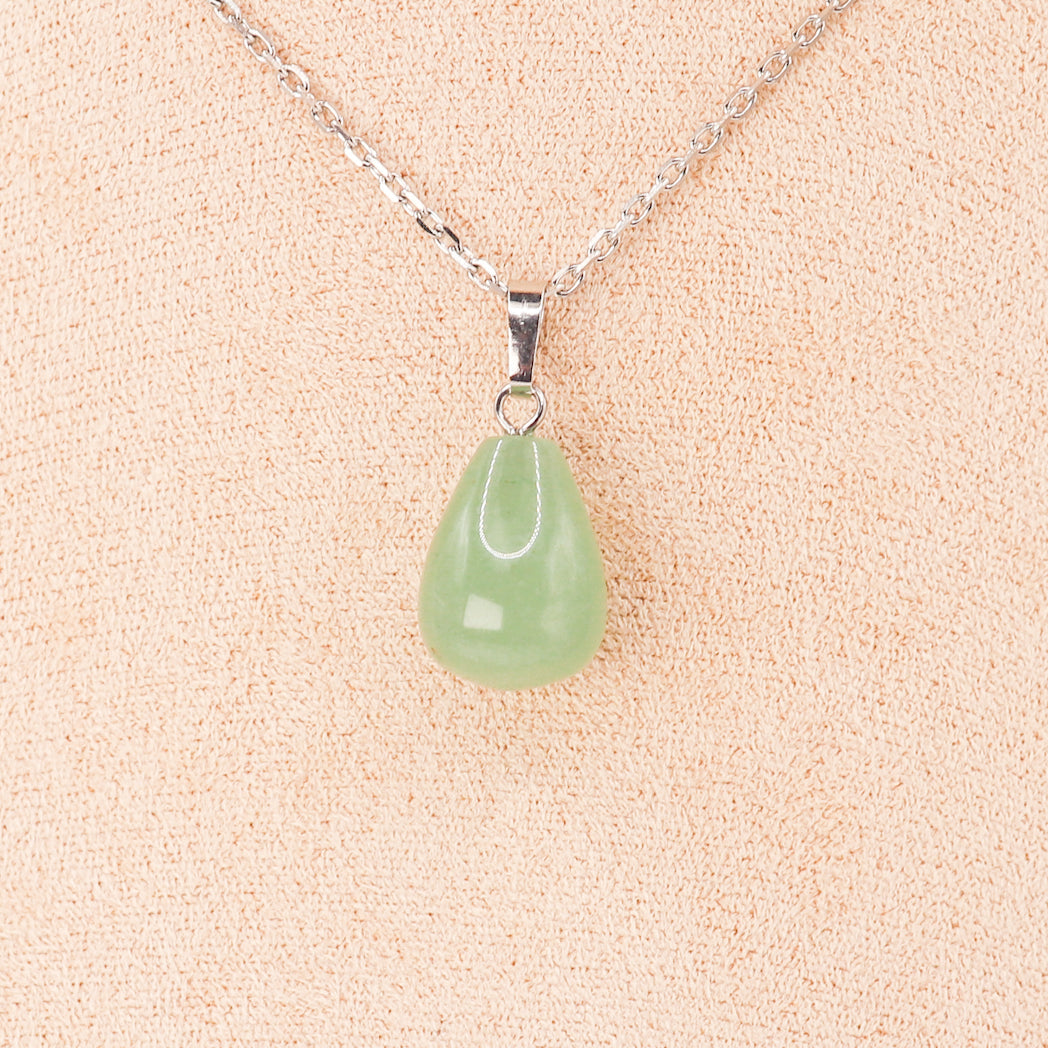 pendentif-goutte-aventurine-verte-face - Shop star