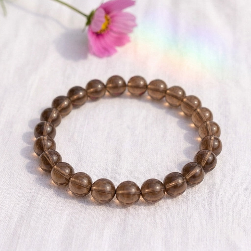 quartz-fume-bracelet-perles-8mm-incline - Shop star